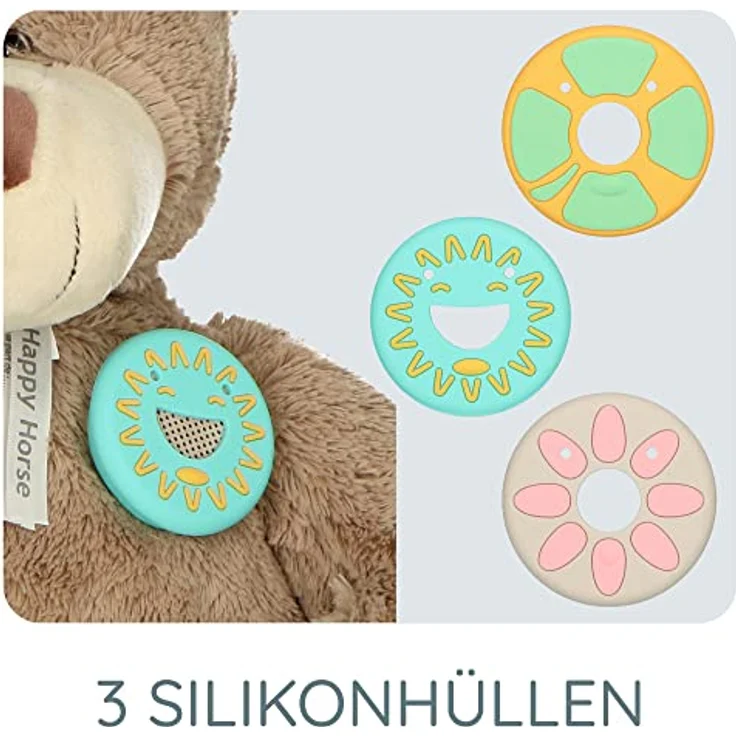 Alecto Baby HeeHee - Chat-Schaltfläche, Macht Ihr Kuscheltier zum Interaktiven Freund - Baby Musik Spielzeug mit Text-Chat - Steuerbar mit App - 100% Nachhaltig und Biologisch Abbaubar – Bild 2