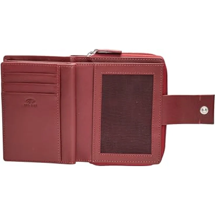 Maître Henau Diethilde Geldbörse, 12.5 cm, RFID Schutz, 100% Leder, rot – Bild 4