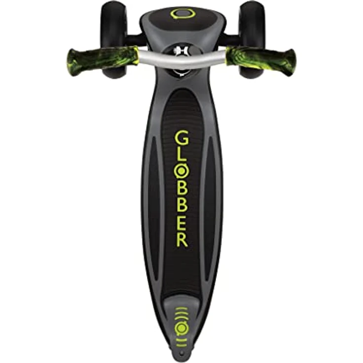 Globber Master Prime, 3-Rad-Scooter mit höhenverstellbarer Lenkstange, ergonomischen TPR-Griffen und Lenkblockiersystem, Schwarz/Neon Grün – Bild 7