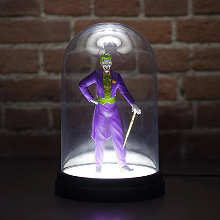 EPEE Merch - DC Comics Joker LED Glaskuppel-Leuchte mit Berührungsschalter, ca. 20 cm hoch, USB-Anschluss – Bild 5