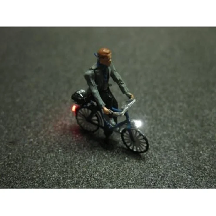 50224 Fahrrad mit LED Beleuchtung (Fahrer mit Schal) – Bild 1