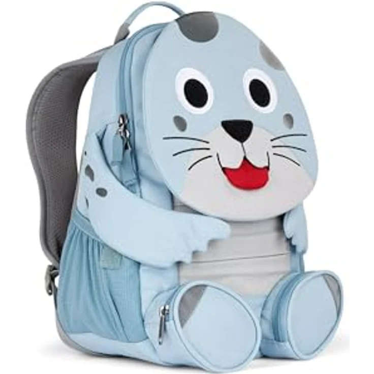 Affenzahn Kindergartenrucksack, Rucksack mit reflektierenden Details und verstellbarem Brustgurt, Blau – Bild 3