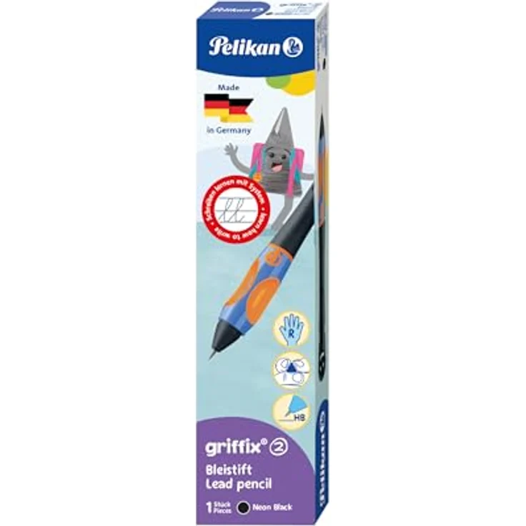 PELIKAN Bleistift griffix®2 für Rechtshänder - Neon Black – Bild 6
