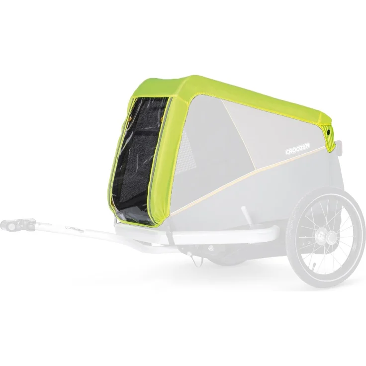 Croozer Dog Mikke Flex & Go Bundle, Fahrradanhänger mit Buggyset und Regenverdeck, Farbe: Moss Green