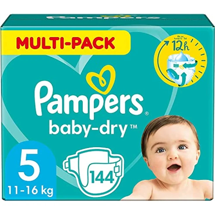 Pampers - Baby-Dry Windeln, Gr. 5 Monatsbox (1 x 144 Stück) – Bild 2