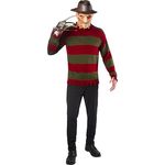 Rubies Freddy Krüger Pullover Halloween Kostüm, rot-grün gestreift, XL, authentische Ausführung mit ausgefransten Ärmeln