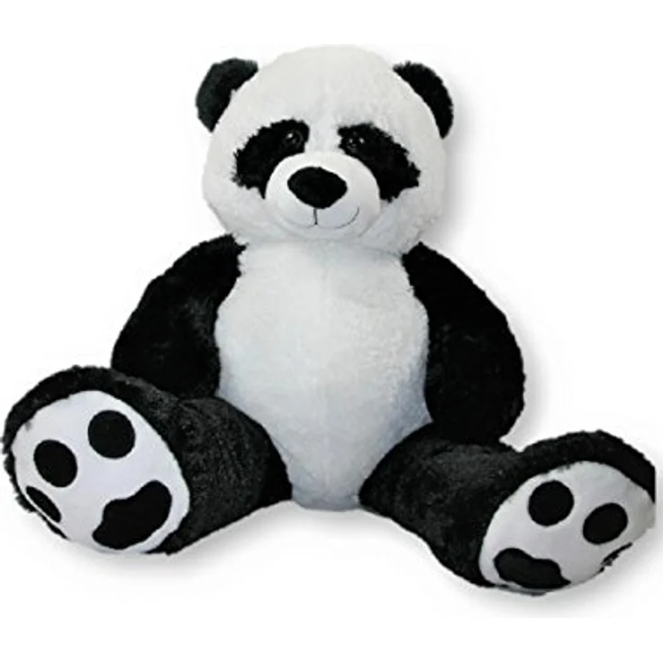 Geschenkestadl Panda Bär, 100 cm großes Kuscheltier Teddybär in Schwarz/Weiß, extrem weich und dekorativ – Bild 4