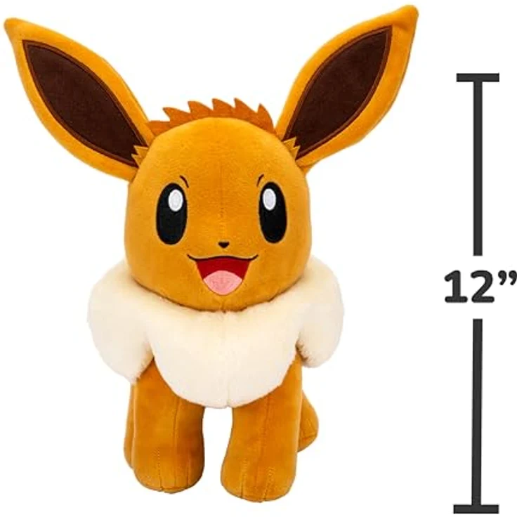 Jazwares Pokémon Plüschtier Eevee, 30 cm, weich und authentisch, offiziell lizenziert – Bild 7