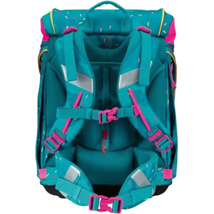 Scout Schulranzen Alpha (5-tlg), PET, ergonomisch, LED Display mit Pixel Grafik, 20 l Volumen, blau – Bild 4