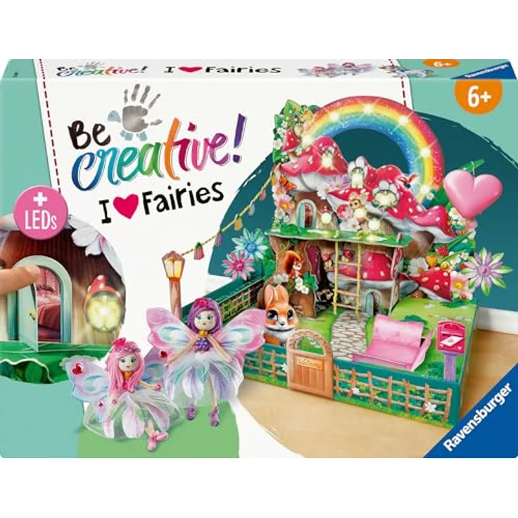 Ravensburger BeCreative Bastelset Feenwelt, DIY Bastelset mit LED Lichterkette für Kinder ab 6 Jahren, Made in Europe – Bild 1