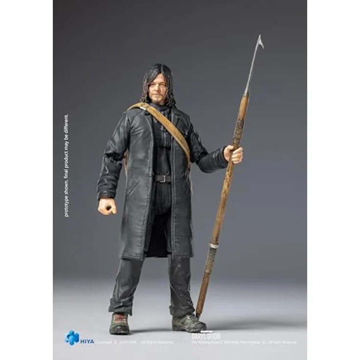 Hiya Toys The Walking Dead: Daryl Dixon Exquisite Mini Series Actionfigur, 1:18, 15 Gelenkpunkte, inklusive Harpune und Langbogen, Austauschbare Hände – Bild 4