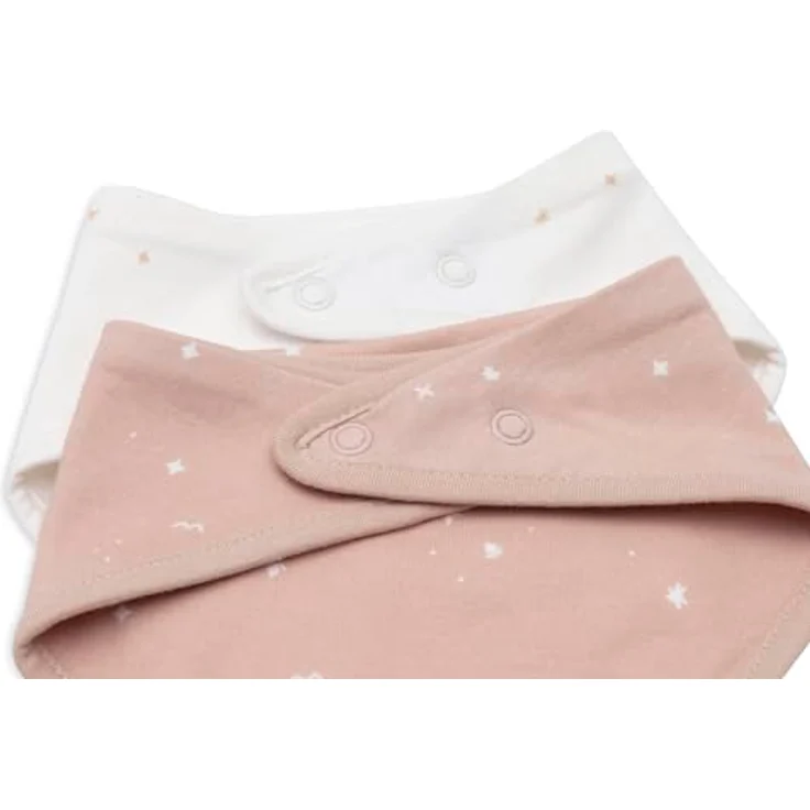 Jollein Sabberlätzchen Baby - Bandana Twinkling Wild Rose - 2er Pack 100% Baumwolle Klettverschluss Babylätzchen – Bild 4