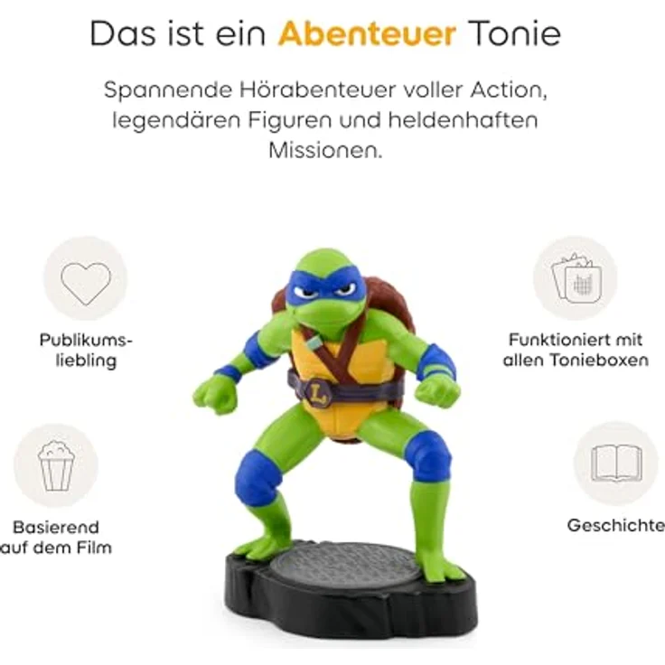 tonies Hörspielfigur Teenage Mutant Ninja Turtles: Leonardo, Abenteuerfigur mit interaktiven Geschichten und strategischen Herausforderungen – Bild 2