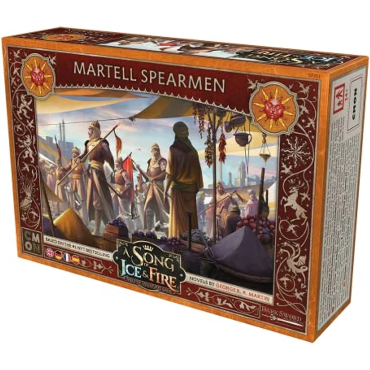 Cmon A Song of Ice & Fire - Martell Spearmen, Miniatur mit 13 Figuren und Einheitenkarte, Spanisch – Bild 5