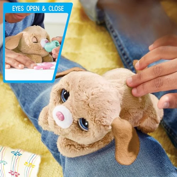 Just Play furReal Newborns Welpe, Interaktives Haustier, Kleiner Plüschwelpe mit Soundeffekten und Bewegungen, Cremefarben, Kinderspielzeug ab 4 Jahren – Bild 5