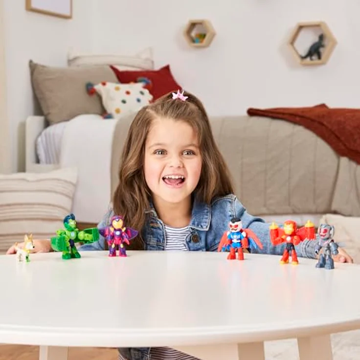 Marvel Iron Man and his Awesome Friends Superrüstung Avengers Pack, Action-Figurenset mit 6 beweglichen Figuren und 5 abnehmbaren Accessoires, 7,6 cm groß – Bild 4