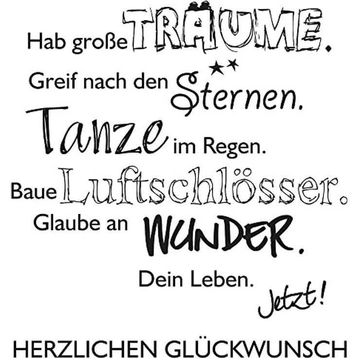 Rayher Stempel Holz "Herzlichen Glückwunsch", 7 x 7 cm, Holzstempel Geburtstag, zum Gestalten von Karten, Umschlägen, Geschenken, Butterer Stempel, 28981000