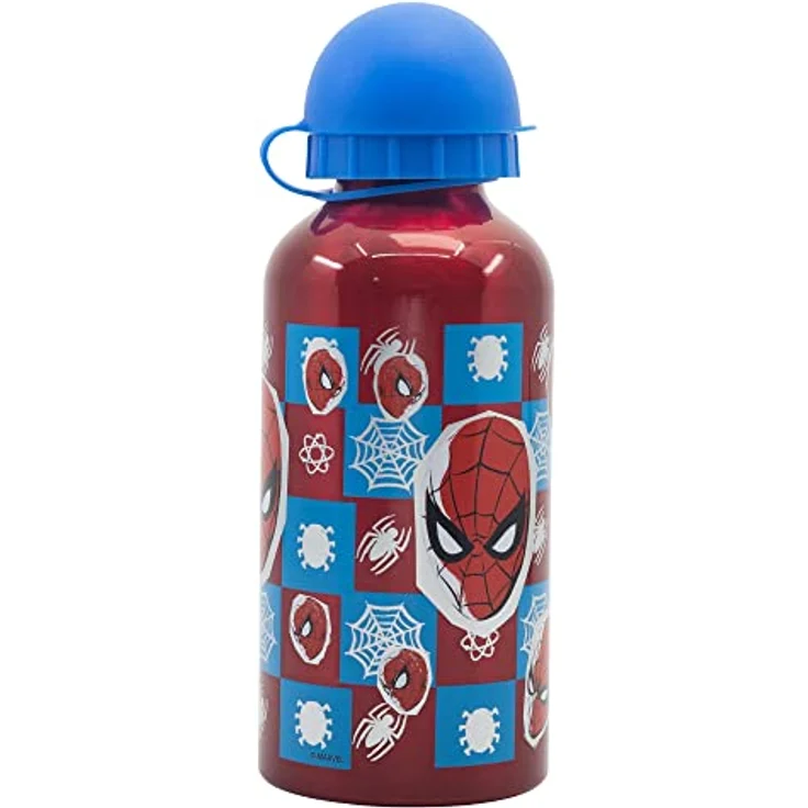 Stor 400 ML Kinder Aluminiumflasche, offiziell lizenziertes Spiderman Design, BPA-frei – Bild 2
