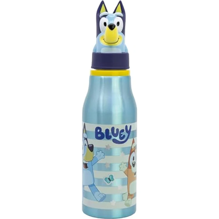 Stor Wiederverwendbare Aluminiumflasche mit 3D-Figur, 690 ml, Blau, BPA-frei, ideal für Kinder – Bild 1