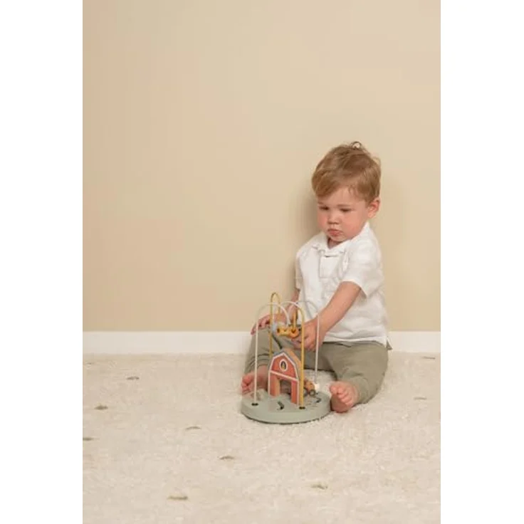 Little Dutch 7133, FSC Holz Aktivitätsspirale Motorikschleife Little Farm, fördert die Feinmotorik, 47,5x35,5x24 cm, ab 12 Monate – Bild 4