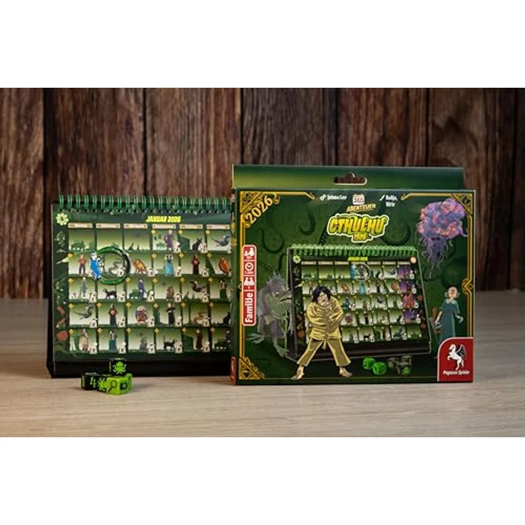 Pegasus Spiele 365 Abenteuer – Cthulhu 1926 [Edition 2026], Familienspiel für spannende Abenteuer mit kooperativem Spielverlauf – Bild 2