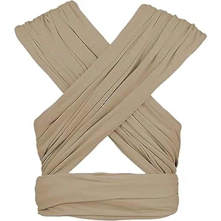 manduca Sling Tragetuch > Nougat < Elastisches Babytragetuch aus Bio-Baumwolle (Jersey-Strickstoff/ohne Elastan) stabil und kuschelweich für Neugeborene & Babys ab Geburt (5.10x0.60 m) (braun) – Bild 5