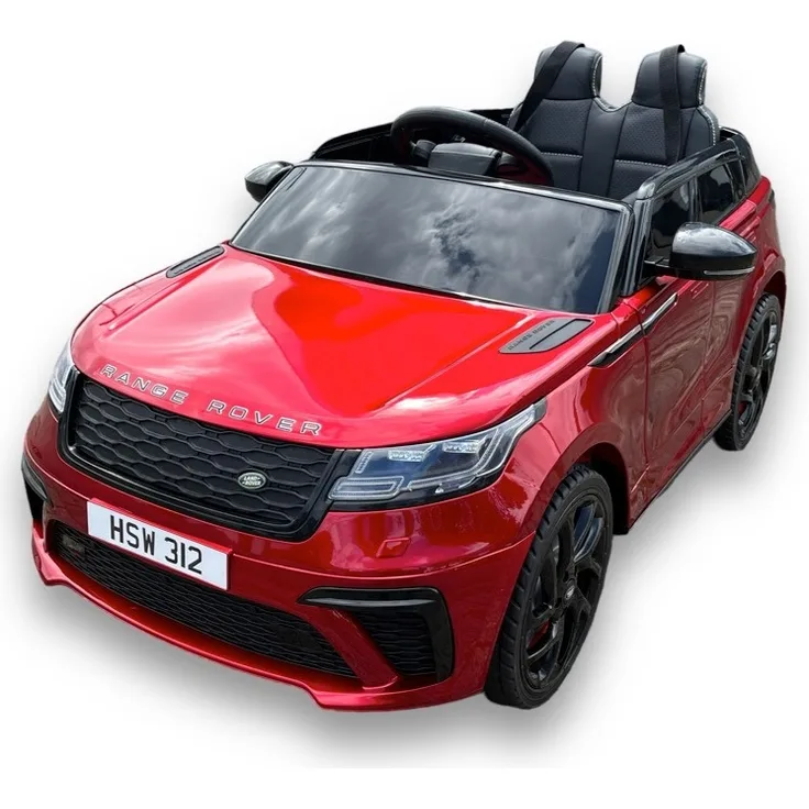 schnaeppchenmeile-online Kinder Elektroauto Range Rover Velar 12v, Zwei Motoren, LED, rot