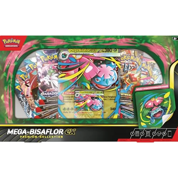 Pokémon Premium-Kollektion Mega-Bisaflor-ex, holografische Promokarte & 8 Boosterpacks – Bild 5