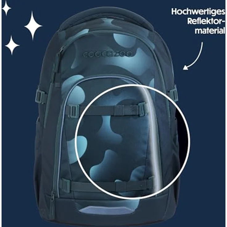 coocazoo Schulrucksack Mate - 44 cm, ergonomisch mit 30 Litern Volumen, Farbe Aqua Flow – Bild 6