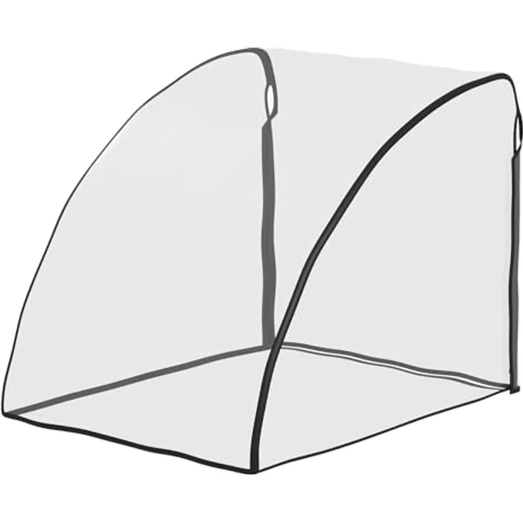 HOMCOM Regenschutz für Fahrradanhänger, wasserdichte Regenschutzhülle aus Polyethylen, transparent, 76x61x61 cm – Bild 6