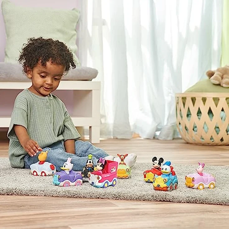 Vtech® Tut Tut Baby Flitzer 3er-Set, Disney Mickey, Minnie, Daisy mit Originalstimmen, blinkenden Scheinwerfern und Melodien – Bild 6
