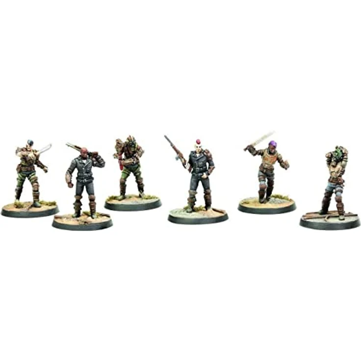 Modiphius Fallout Wasteland Warfare Raiders, Scavvers & Psychos Fallout Minis - Premium Resin Miniatures, 32mm Scale, Unpainted – Bild 1