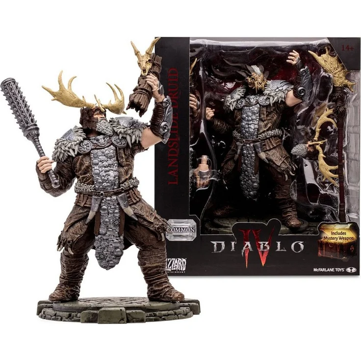 McFarlane Toys Actionfigur Diablo 4, ca. 18 cm, mit Zubehör und Sammelkarte, detailreich und beweglich, in bedruckter Fensterbox – Bild 1