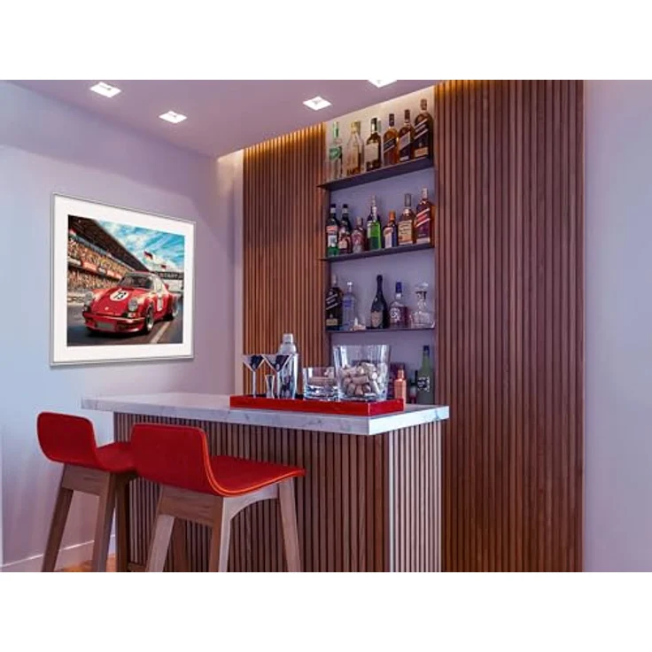 Schipper MNZ - Porsche 911 Carrera RSR 2.8, Malvorlage im Format 40 x 50 cm mit 36 Acrylfarben in Rot, detailreiche Motorsport-Darstellung – Bild 5