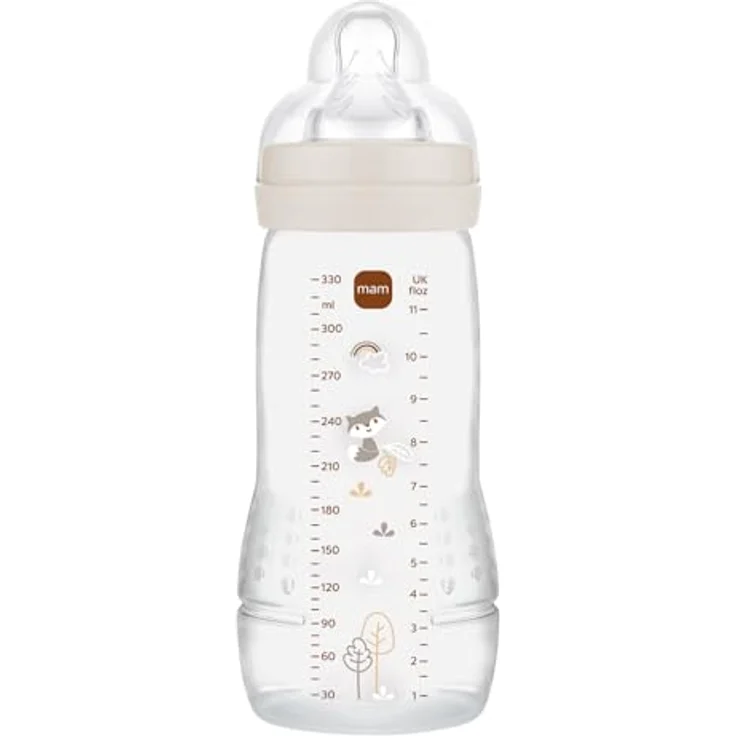 MAM Babyflasche (330 ml) mit innovativer Anti-Kolik-Technologie, pink – Bild 1