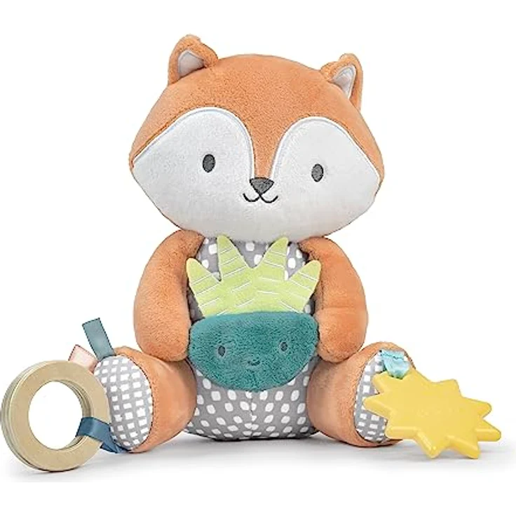Ingenuity Calm Springs Kitt der Fuchs, Plüsch Spielgefährte mit BPA-freiem Sonnenbeißring und verschiedenen Stofftexturen, geeignet für 0-36 Monate – Bild 1