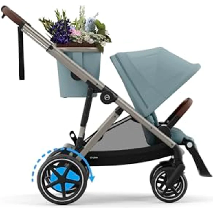 Cybex eGazelle S, Kinderwagen mit E-Antrieb, Wiegefunktion und großer Traglast, schwarz – Bild 10