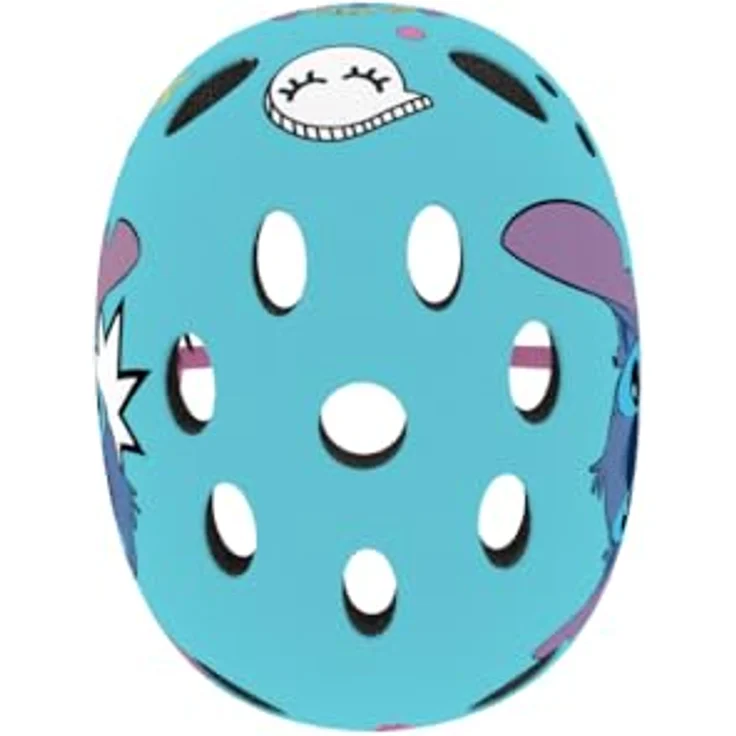 Seven Polska Disney Fahrradhelm Stitch, Roller Blades, Skater, 52-56cm, ab ca. 6 Jahre, Grünblau mit STITCH, leicht mit stoßdämpfendem EPS-Schaum – Bild 4