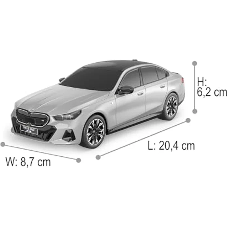 Jamara BMW i5 1:24 grau 2,4GHz, Deluxe Car Modell mit originalgetreuer Lackierung und ergonomischer Fernsteuerung – Bild 3