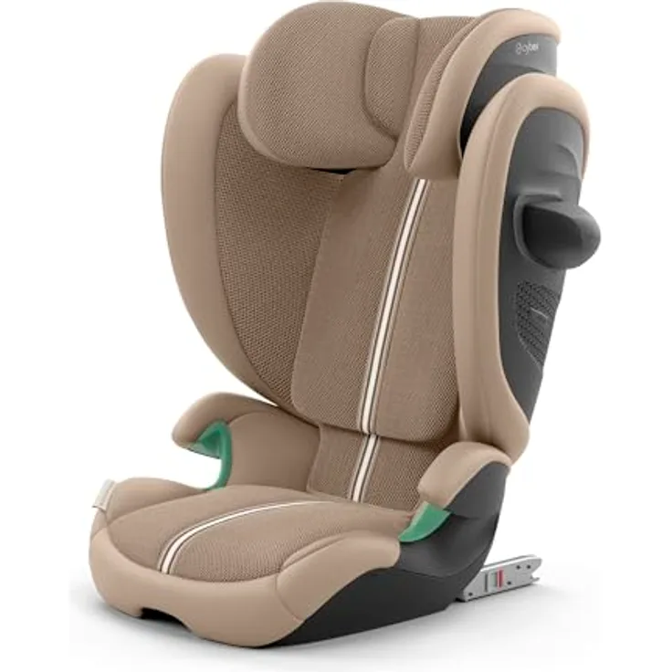 Cybex Solution G2 I-Fix Plus, Kindersitz für 100-150 cm, hohe Sicherheit und Komfort, Almond Beige
