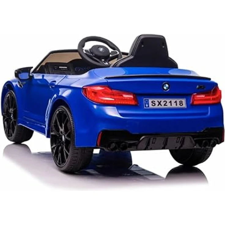FINOOS BMW M5 Kinder Elektroauto 24V, 2,4GHz Fernbedienung, Gummireifen, Ledersitz, Musik & LED-Beleuchtung, blau, für 1-6 Jahre – Bild 5