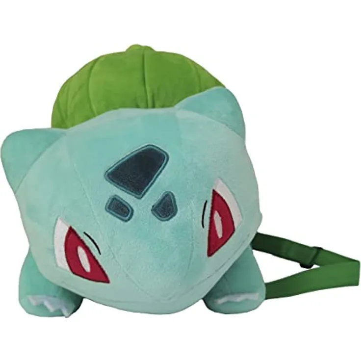 Nintendo Pokémon Bisasam Rucksack Kuscheltier, ca. 35 cm mit Reißverschluss