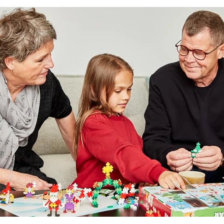 Plus-Plus 3973 Adventskalender, Kreativ-Bausteine, 24 Türchen + 1 Extra-Tür mit Überraschung, für Kinder ab 5 Jahren, Geniales Konstruktionsspielzeug, hergestellt in Dänemark, mit 600 Plus-Plus-Steinen, Edition 2024 – Bild 4