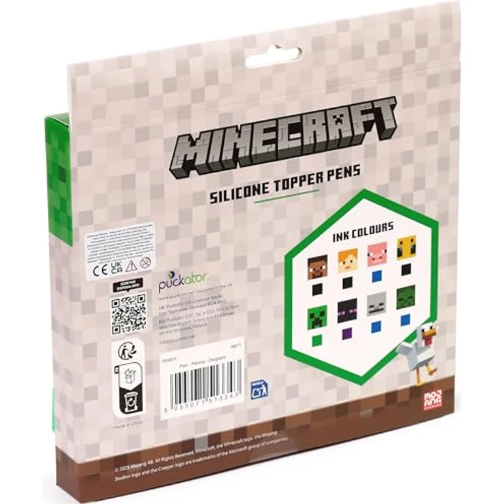 PUCKATOR Minecraft Set 8 Topper Fine Point Stifte, Präzise Filzstifte mit Minecraft-Symbolen für kreatives Schreiben und Zeichnen – Bild 7