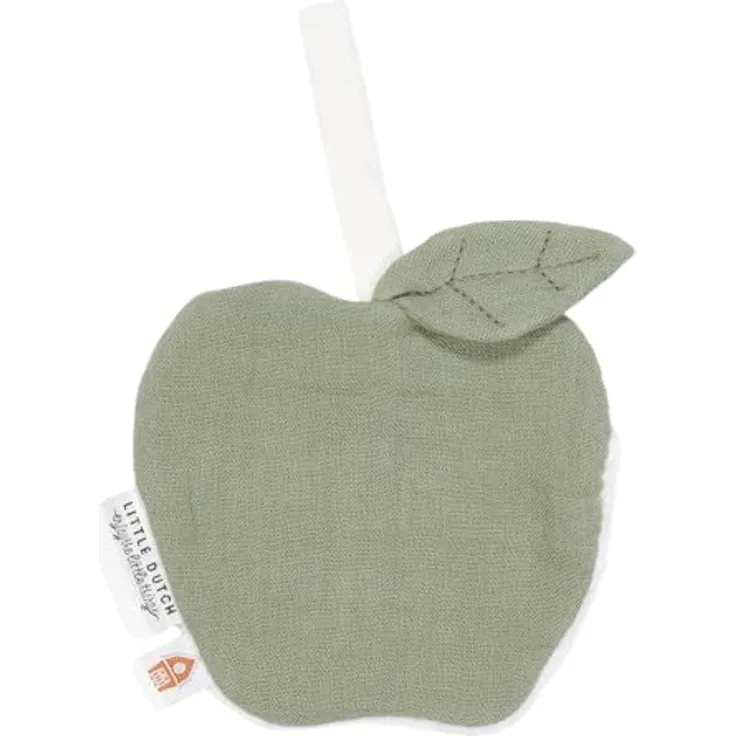 Little Dutch TE21214025 Schnullertuch Musselin Apfel - Little Farm grün