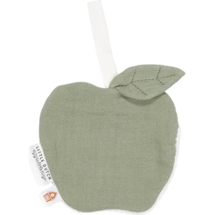 Little Dutch TE21214025 Schnullertuch Musselin Apfel - Little Farm grün – Bild 1