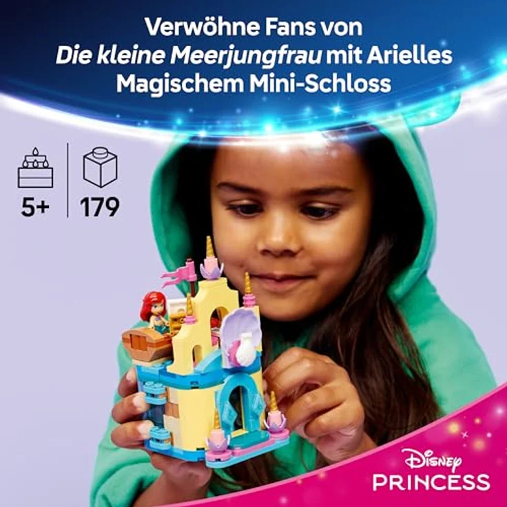 LEGO Disney Princess Arielles Magisches Mini-Schloss, Spielzeug Schloss mit Mikro Puppe, Figuren Sebastian & Fabius, für Kinder ab 5 Jahren - 43285 – Bild 2