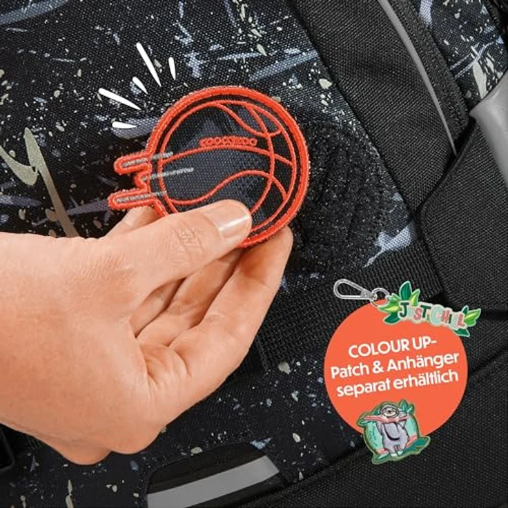 coocazoo Mate Special Edition, Schulrucksack mit Wasserabweisendem Polyester, höhenverstellbaren Schulterträgern und Air-Mesh-gepolstertem Rücken, schwarz – Bild 7