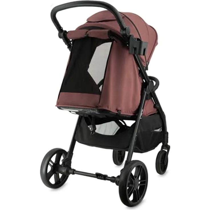 MoMi CLARA Kinder-Buggy in Burgund, verstellbar für Kinder bis 22 kg, mit umfangreichem Zubehörset – Bild 18