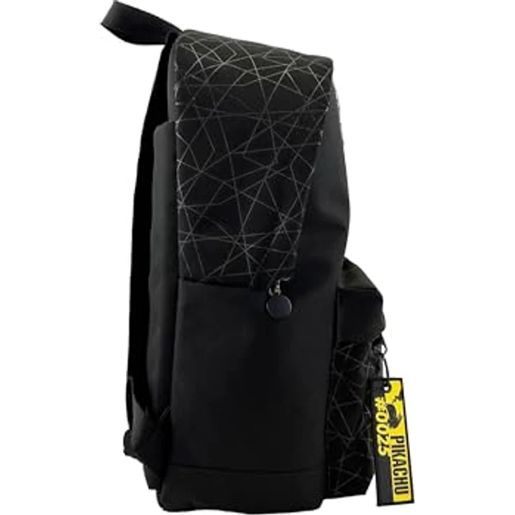 POKÉMON Schulrucksack mit 2 Fächern, seitlichen Netzfächern und gepolsterten Schultergurten, Schwarz/Rot – Bild 3